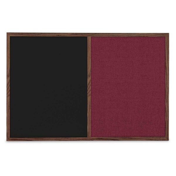 United Visual Products Slim Style Indoor Enclosed Corkboard, 36 UV504SC-BRONZE-AMETHY - main
